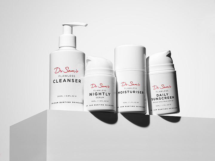 Discover your Dr Sam's personalised skincare routine with products from her Cleanser, Activate, Hydrate and Protect skincare steps.