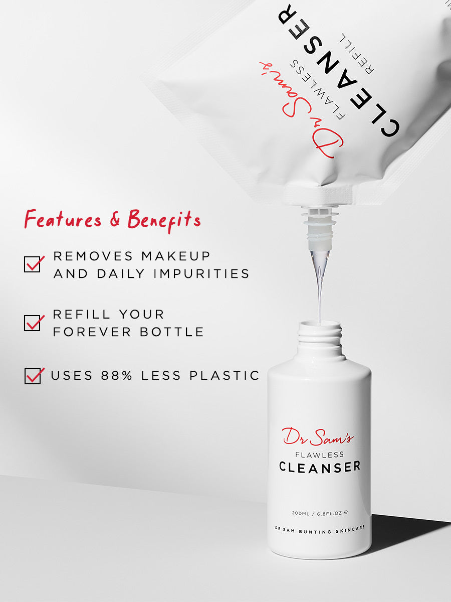 Flawless Cleanser Refill | Award Winning Face Cleanser | Dr Sam's